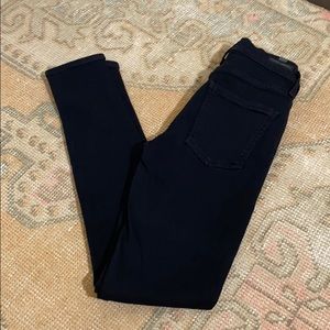 black stretch denim